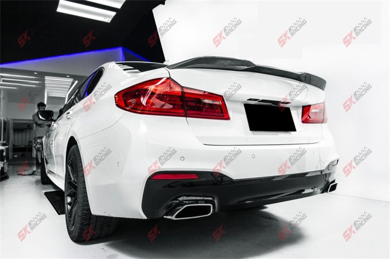 Glossy Black/Carbon Fiber Fits BMW 5 Series M5 520i 530i 540i Rear Spoiler Wing