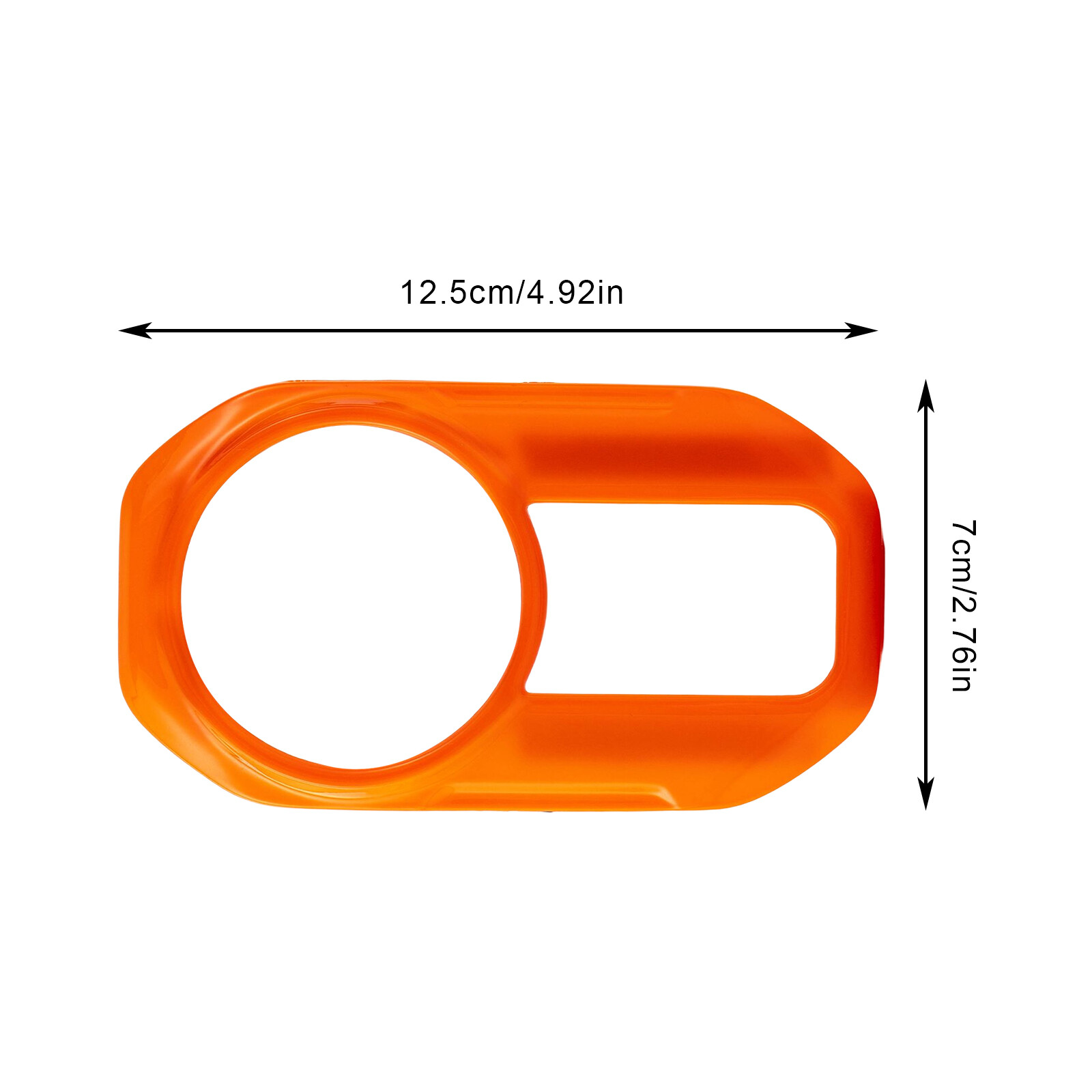 Car Headlight Lamp Switch Button Decoration Cover Trim Sticker, Orange, For Jeep
