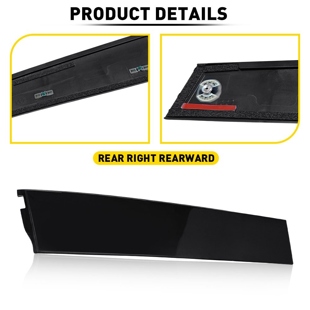 B-Pillar Door Molding Rear Right Rearward Panel 1-10PCS for Chevy Tahoe 15-2018