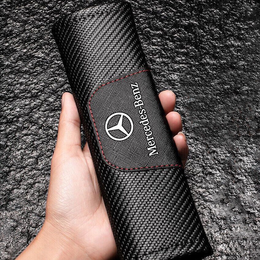 2pcs Car Seat Belt Cover Shoulder Cushion Pad Accessories For Mercedes Benz