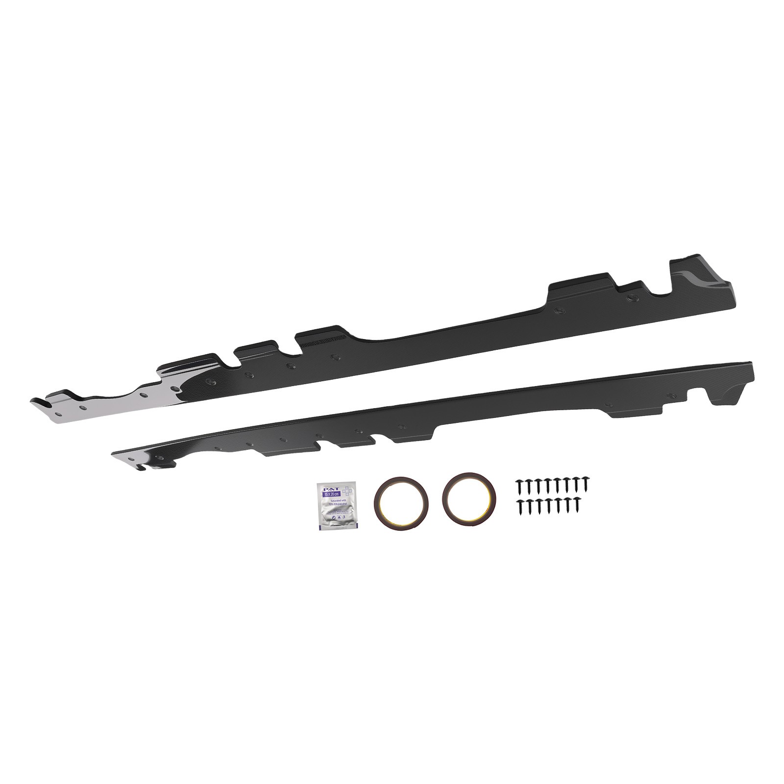 L & R 2x Side Skirts Kit Set for BMW E92 E93 M3 2008 2009-2013 Carbon Fiber