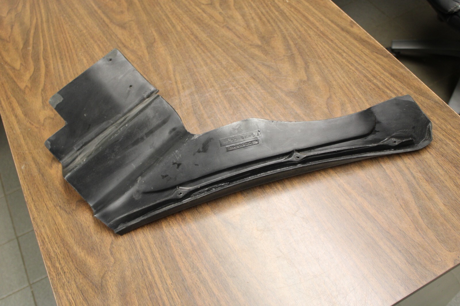 1970-1975 Corvette LEFT Rear Quarter Trim Panel Convertible Black Unpainted