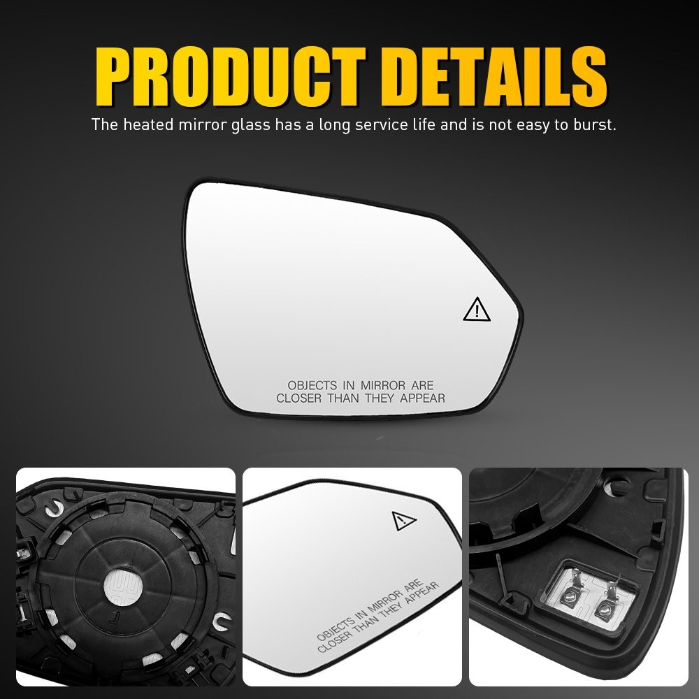 Mirror Glass Heated Blind Spot Detection Passenger for Hyundai Elantra 2021-2025