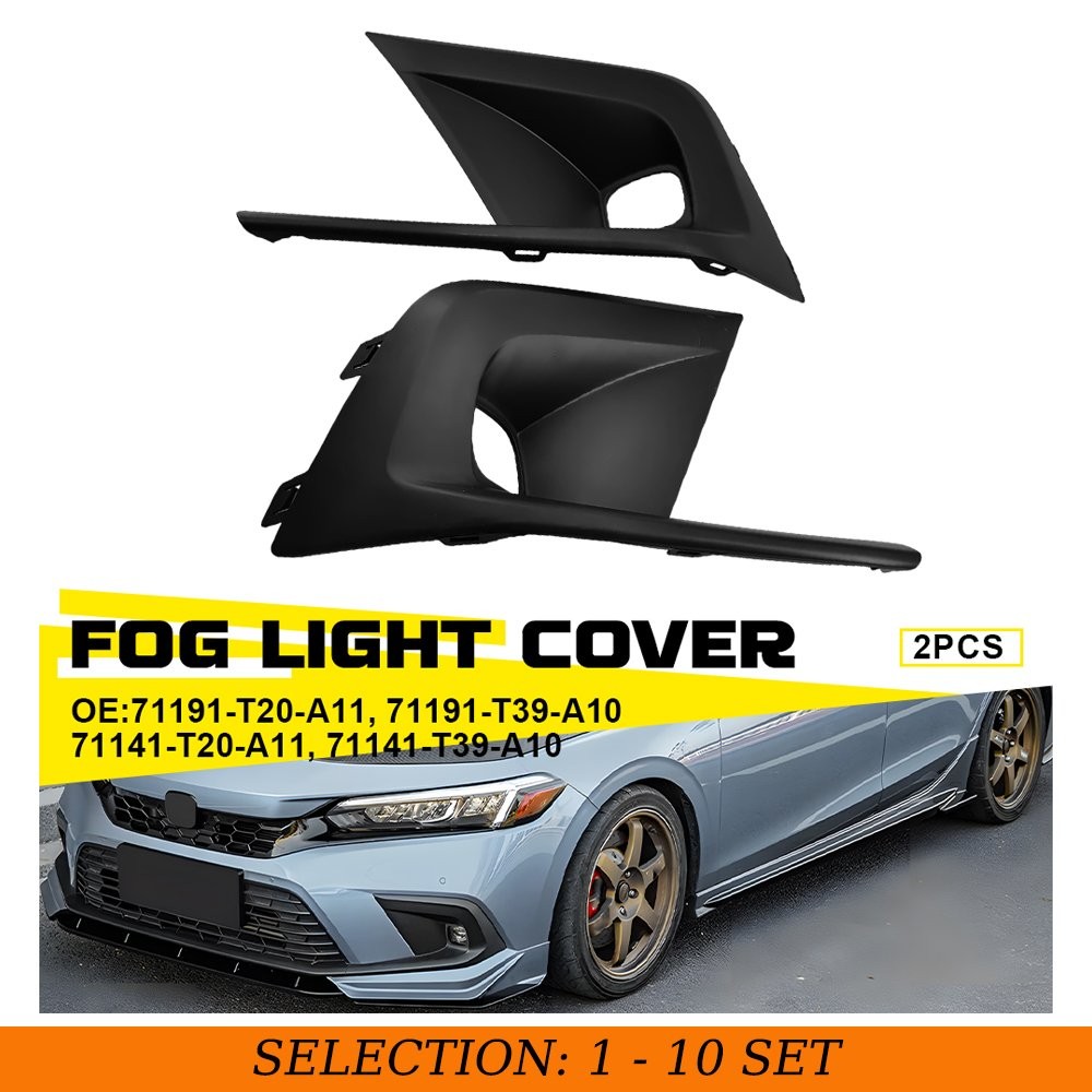 2-20X For 2022-2024 Honda Civic Left Right Fog Light Lamp Cover Bezel Trim Front