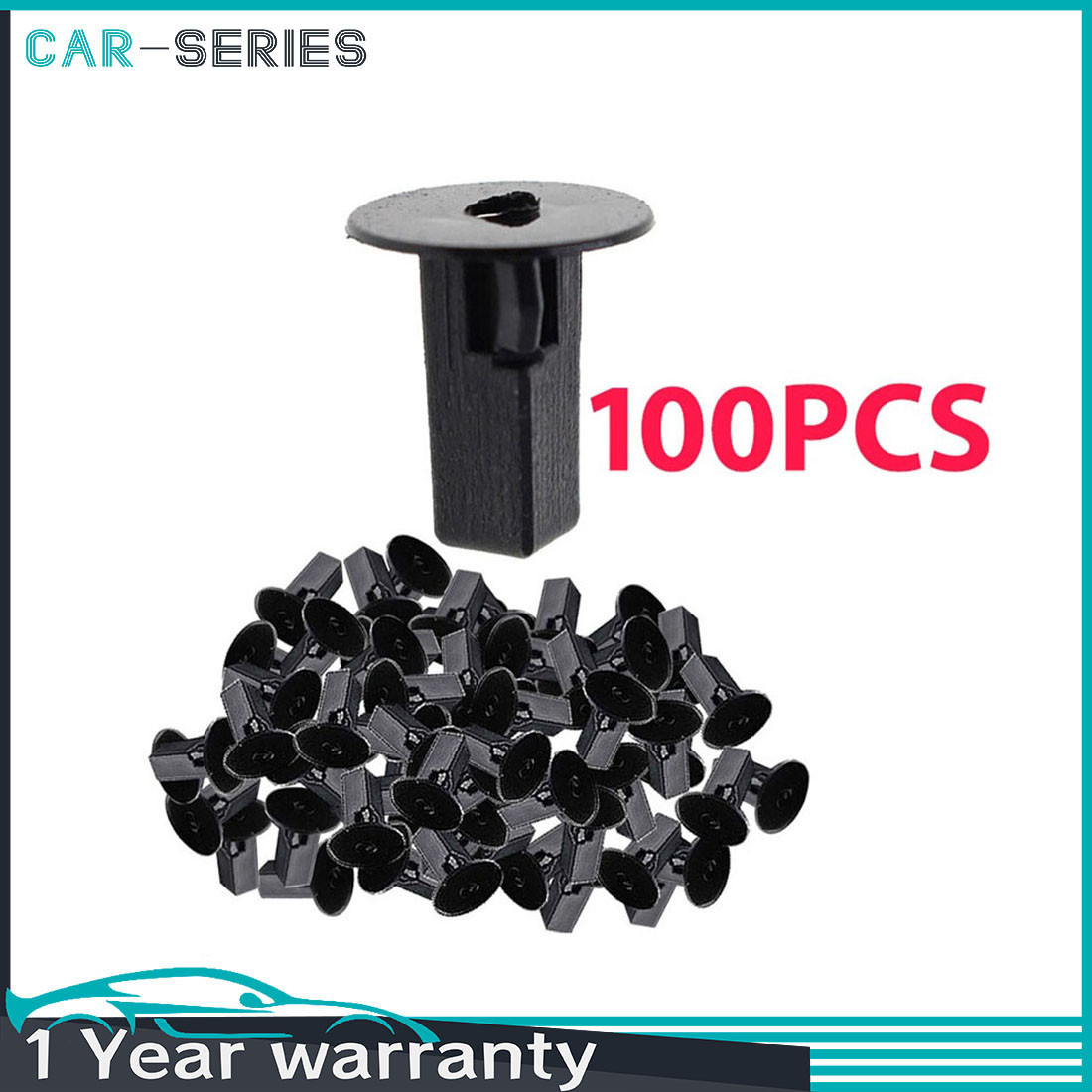 100 Pcs Car Fastener Clips Bumper Inner Fender Rivets Push For Toyota 8×8.2mm