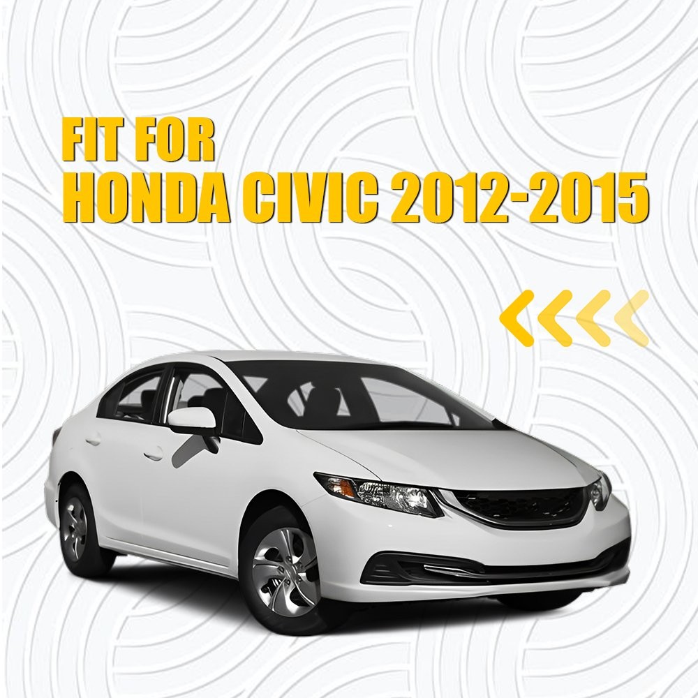 2PCS LH+RH Fender Pillar Trim Mirror Corner Molding For Honda Civic 2012-2015