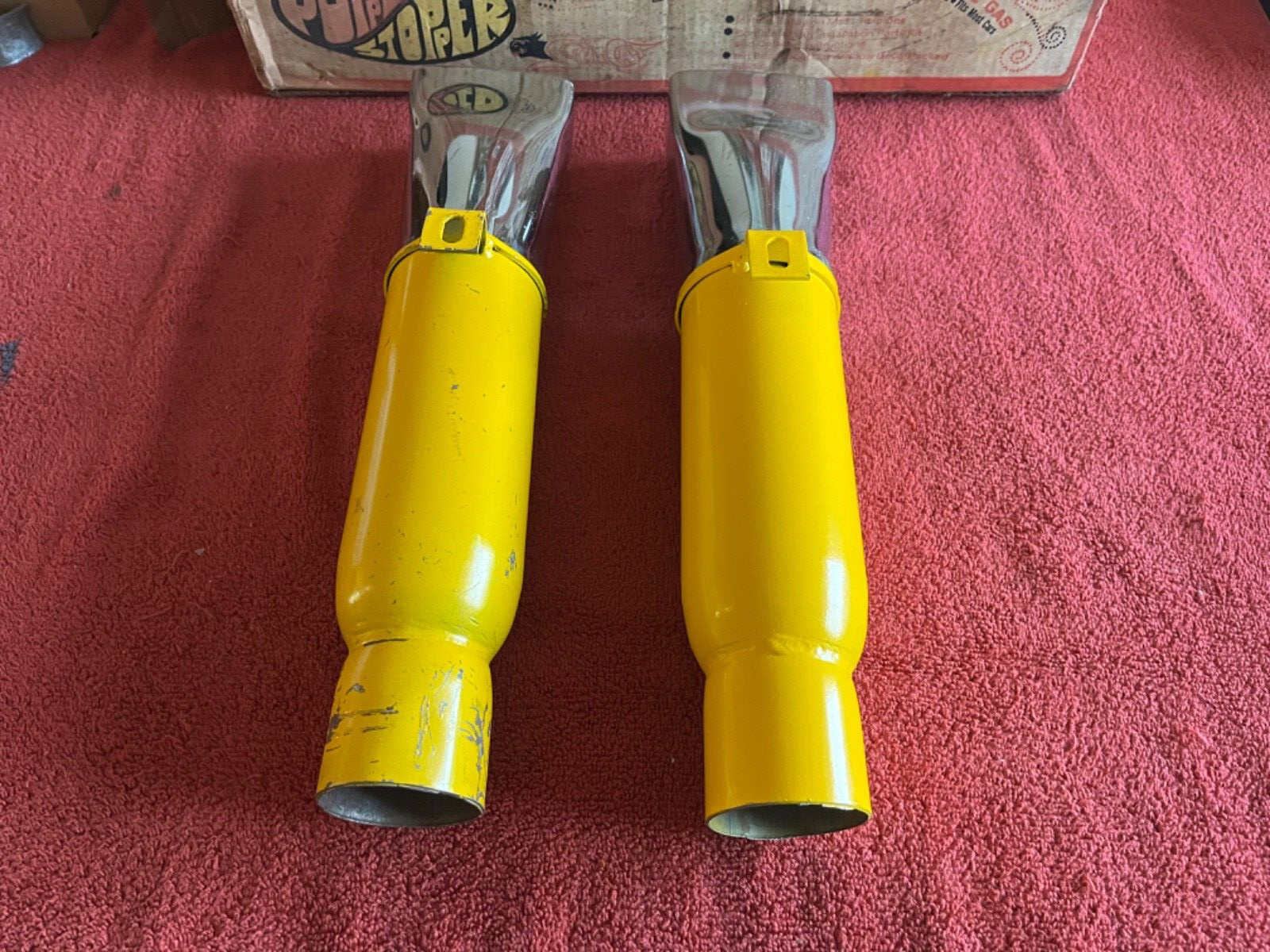 NOS 1969 1970 Vintage SCAT CAT Competition Mufflers PS-20 BIG MOUTH