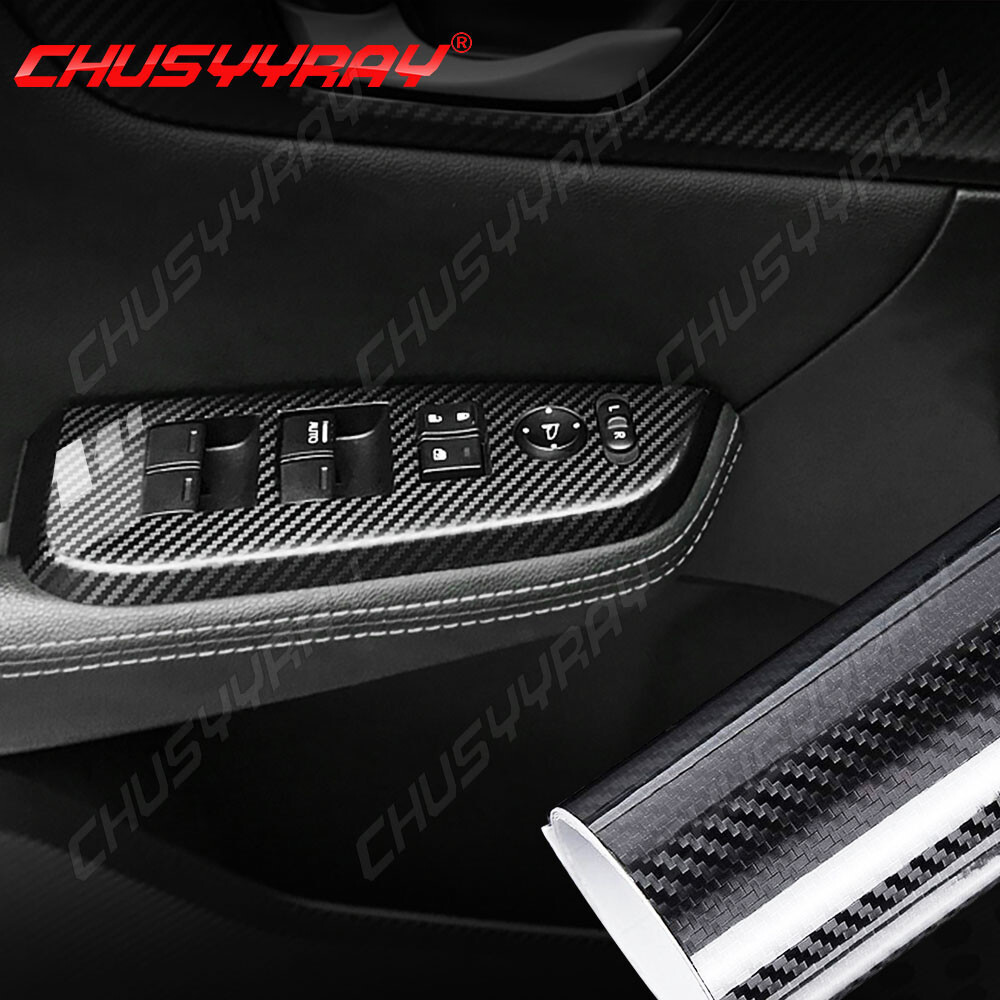 Car Stickers Carbon Fiber Vinyl 12″x60″ 5D Ultra Shiny Gloss Glossy Wrap Black