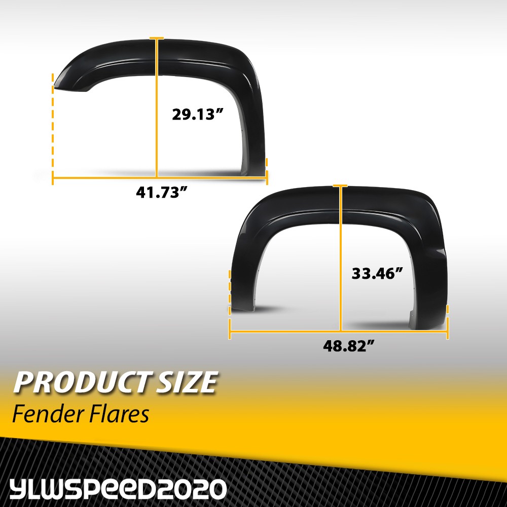 Fit For 2007-2013 Chevrolet Avalanche Full Set Paintable Factory Fender Flares