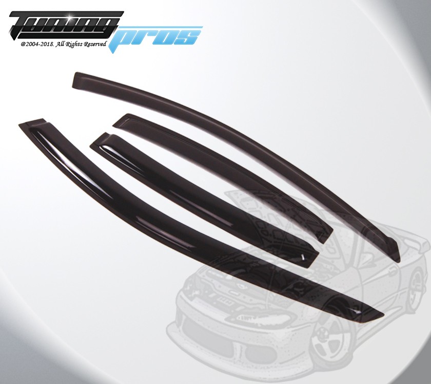 For Acura TL 2004-2008 Smoke Out-Channel Window Rain Guards Visor 4pcs Set