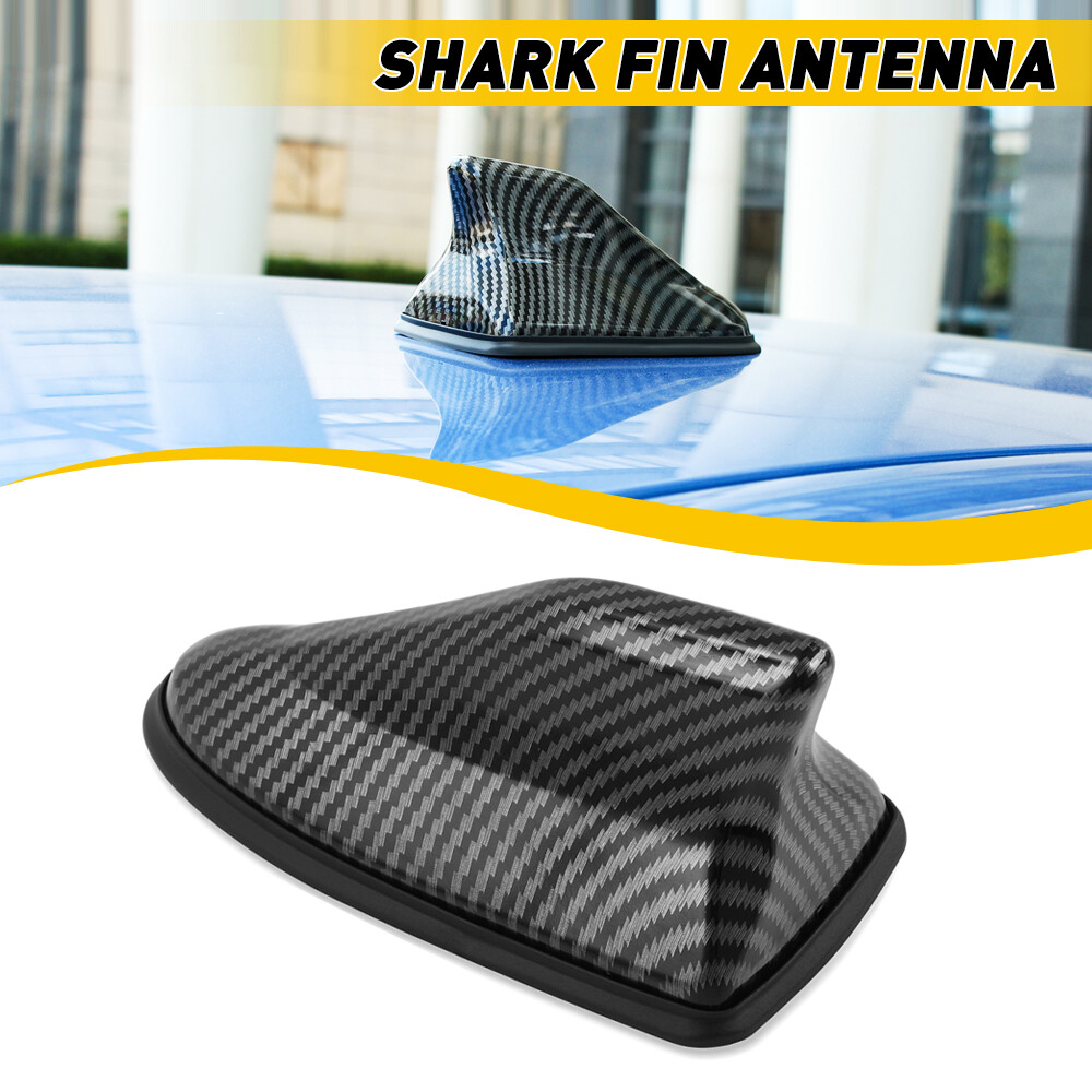 Fin Fiber Shark Carbon Car Roof Antenna Radio FM/AM Signal Aerial Accessories