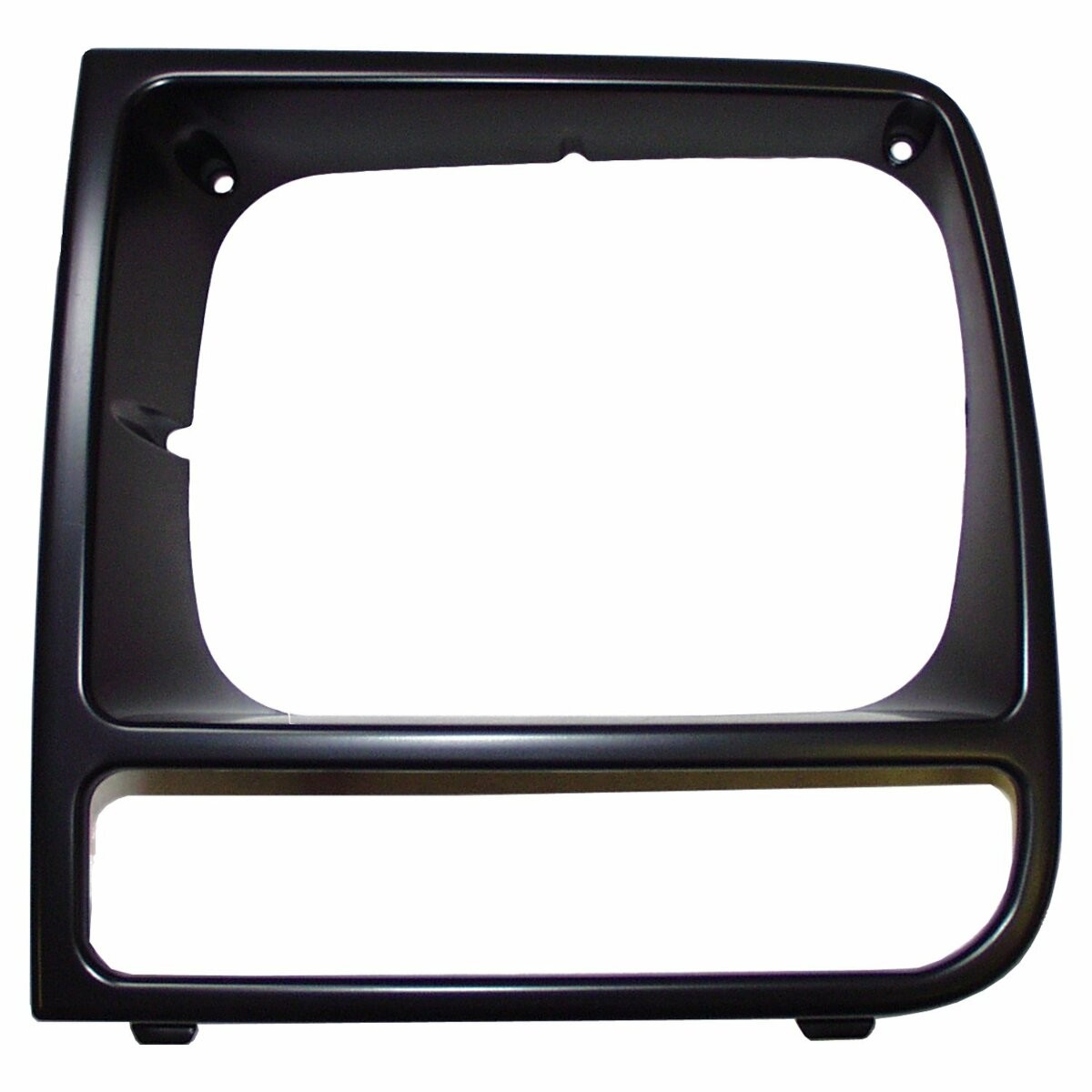 Crown Left Black Smooth Headlight Bezel for 97-01 Jeep XJ Cherokee