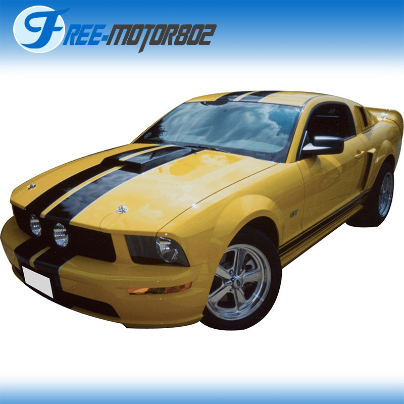Fit 05-14 Ford Mustang PU Side Window Louvers Cover Eleanor Style Rain Sun Guard