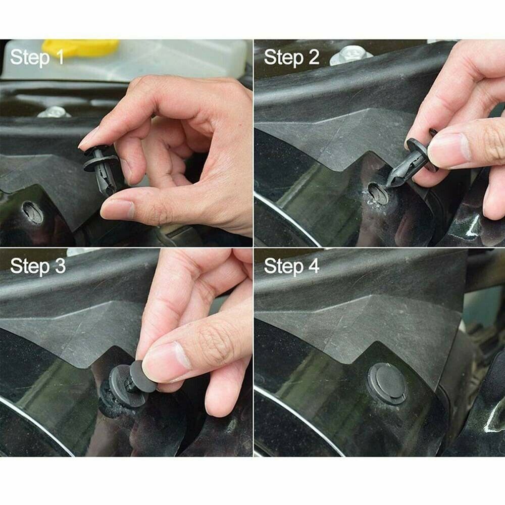 40Pcs Fender Clips Trim Auto Car Push Pin Rivet Bumper Fastener Panel Retainer