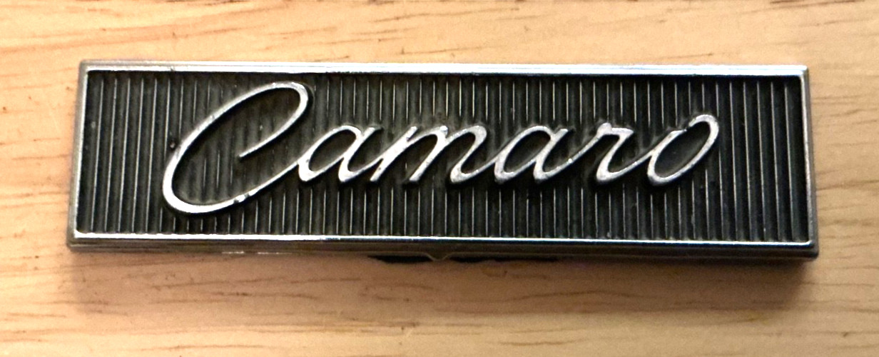 68-69 Camaro Door Panel Emblem Script / Standard Interior Trim USA-MADE