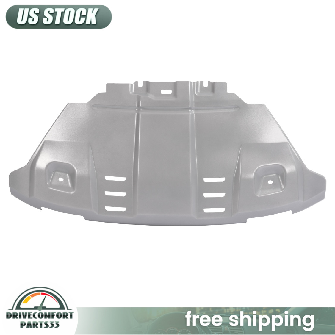 Front Lower Air Dam Metal Skid Plate For Ford Ranger 2019-2023 Silver Steel