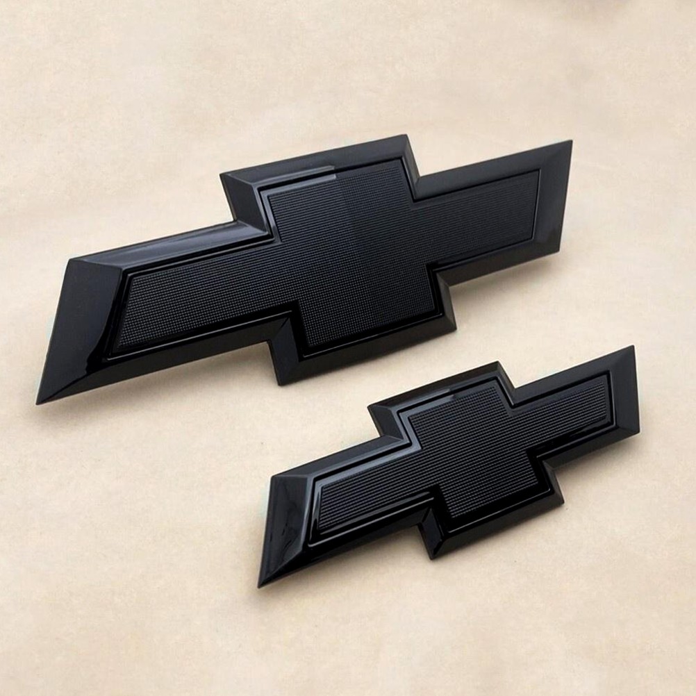 2021+ OEM Grille & Tailgate Bowtie Emblem Badge for Tahoe Suburban Gloss Black