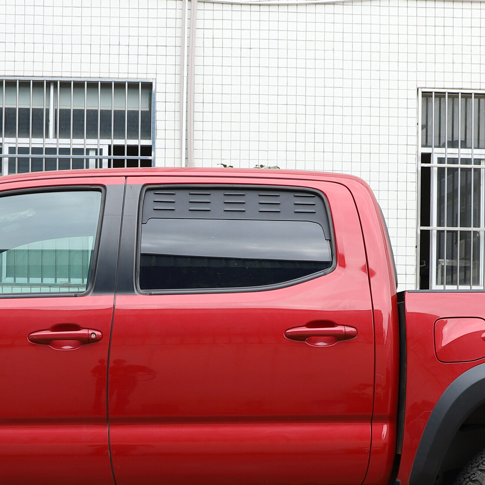 Black Aluminium Alloy Door Window Air Vents Screens For Toyota Tacoma 2016-2022
