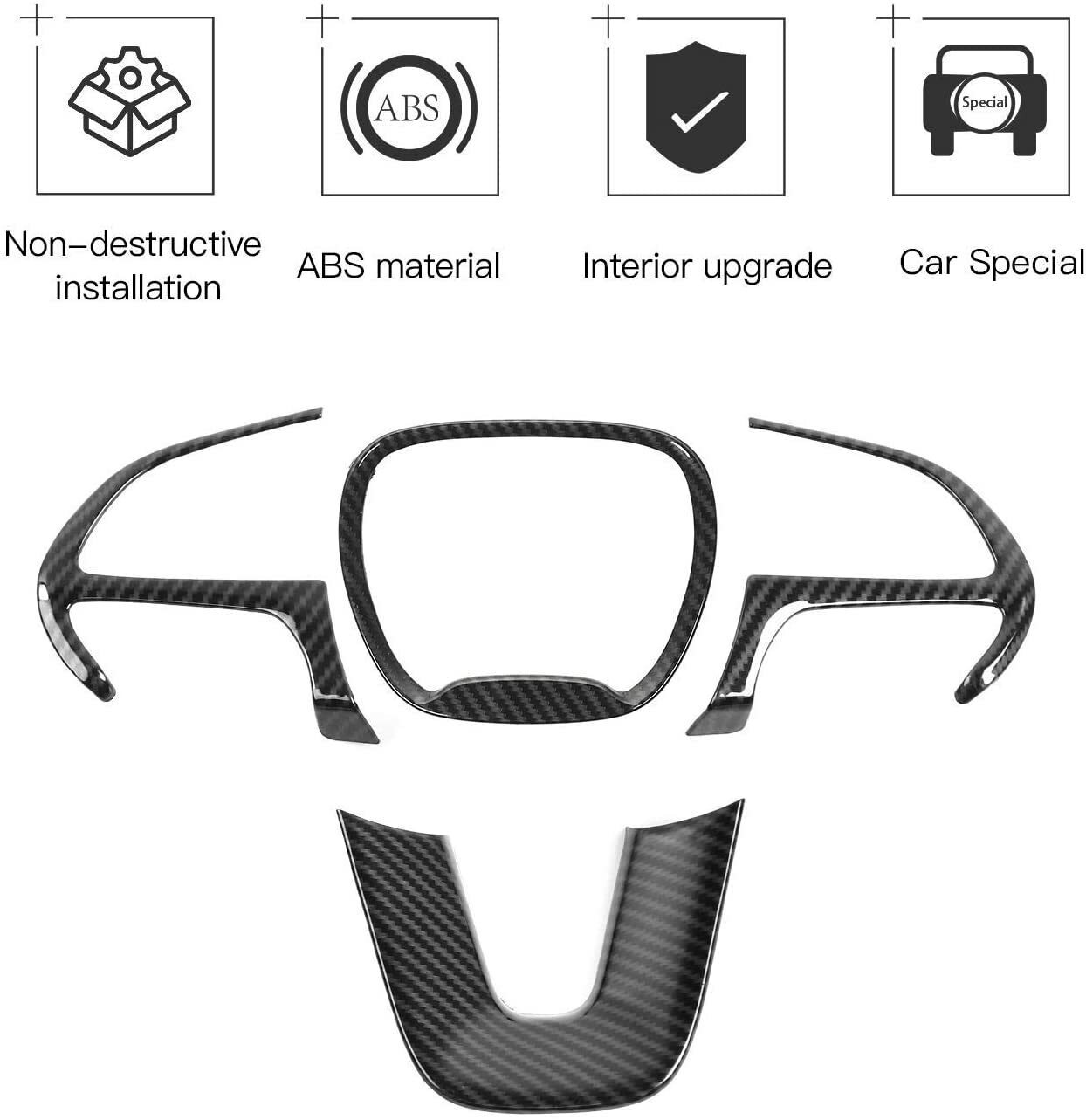 17PCS Center Decor Cover For Dodge Challenger 2015-2023 Carbon Fiber Accessories