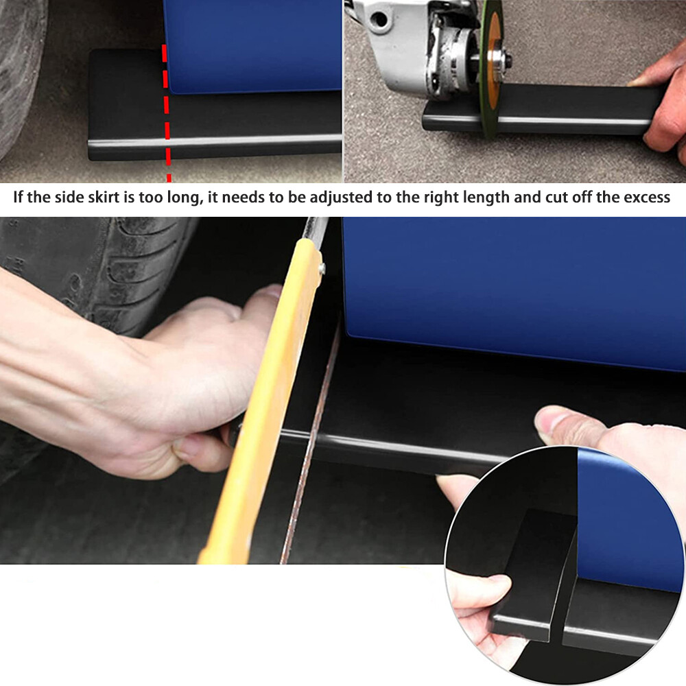 For Hyundai Elantra 86″ Side Skirt Extension Rocker Panel Splitter Black Yellow