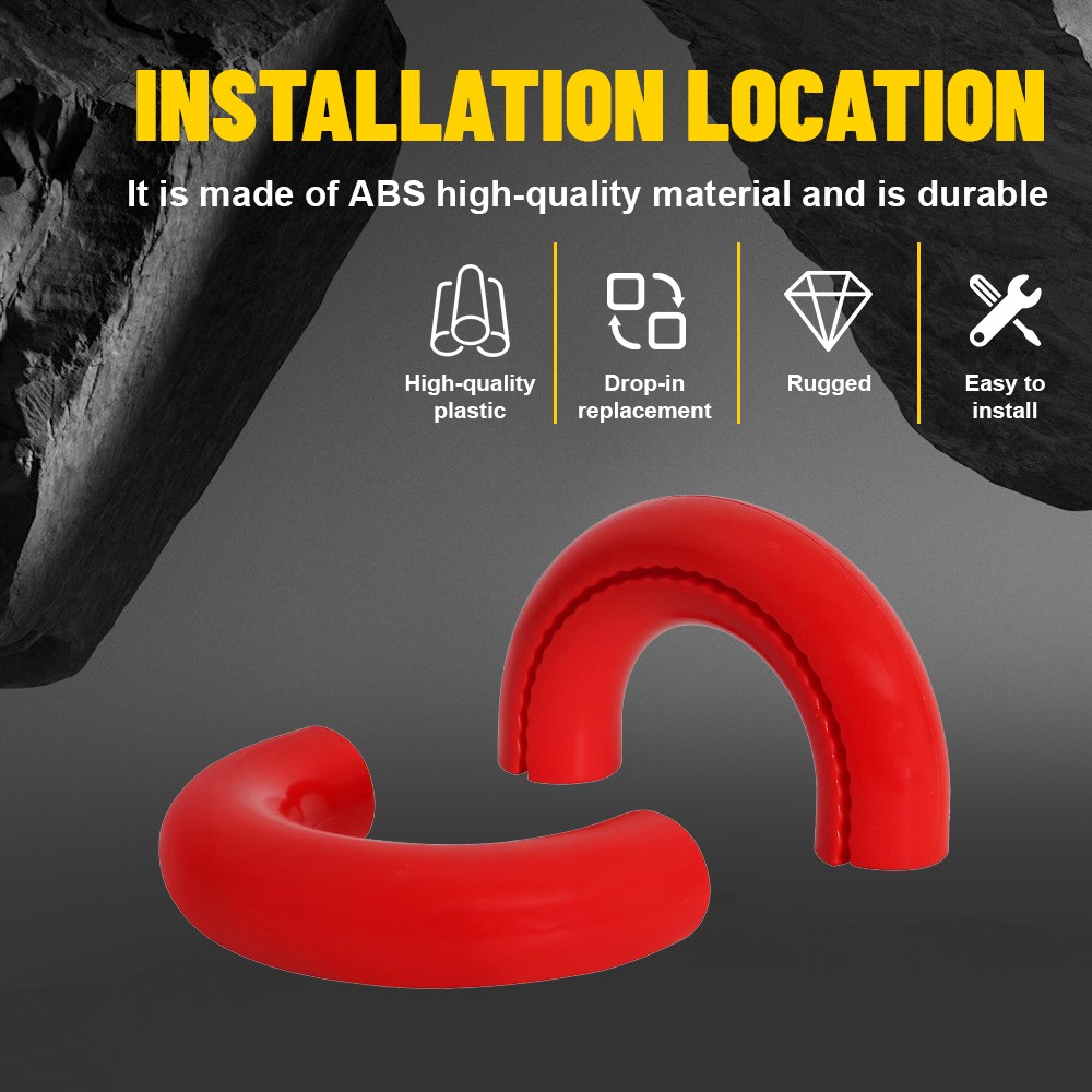 Red D-Ring Tow Hook Cover for Ford F150 2004-2024 Exterior Accessories US 2-20X