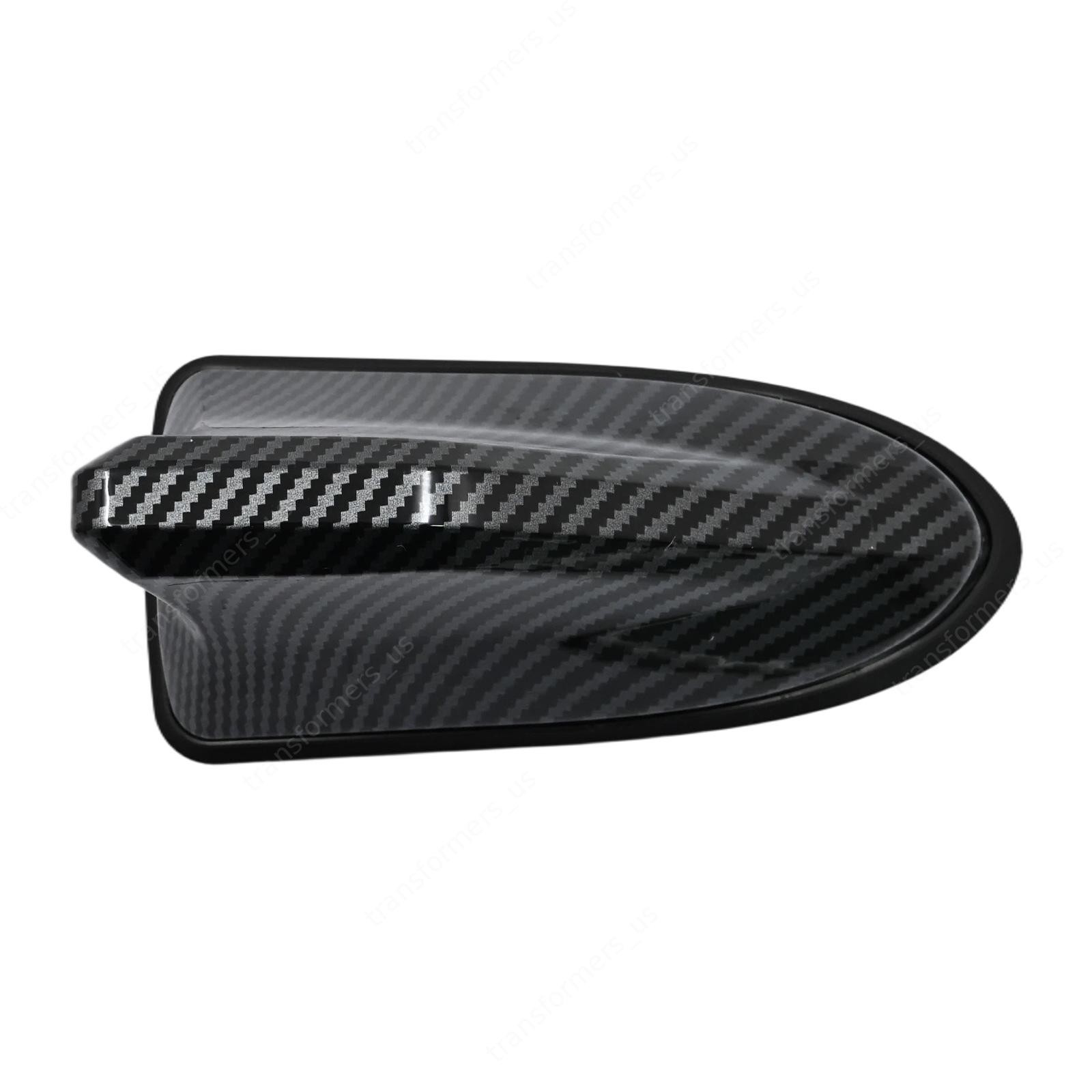 Carbon Fiber Car Roof Antenna Shark Fin Antenna Aerial AM/FM Signal Radio Aerial