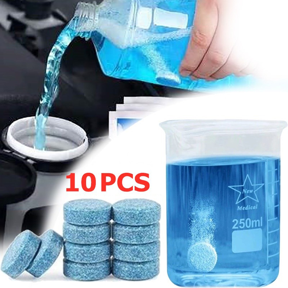 10x Auto Glass Cleaner Car Windshield Washer Cleaning Solid Effervescent Tablets