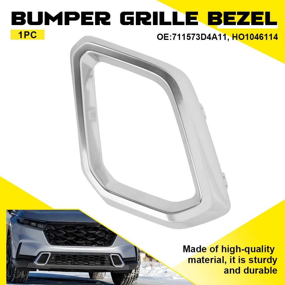 For 23-25 Honda CRV Front Left Side Driver Bumper Grille Bezel Trim Satin Chrome