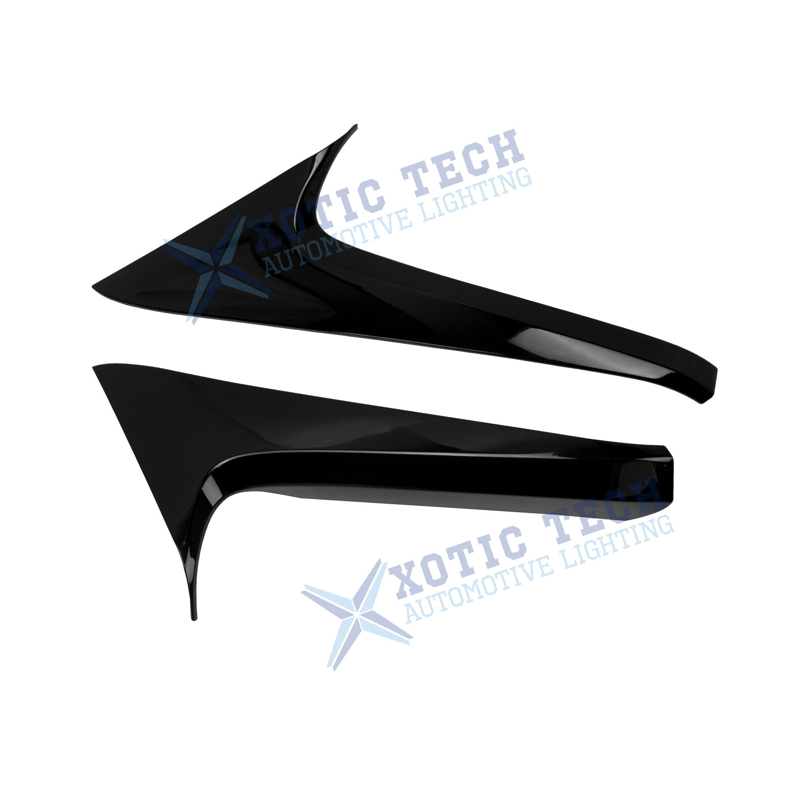 JDM Glossy Black Rear Window Sill C Pillar Cover Trim For Toyota RAV4 2019-2024