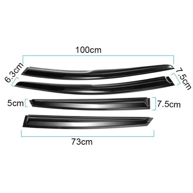 For 2012-2018 Ford Focus Sedan & Hatch JDM Window Visor Vent Shade Rain Guards