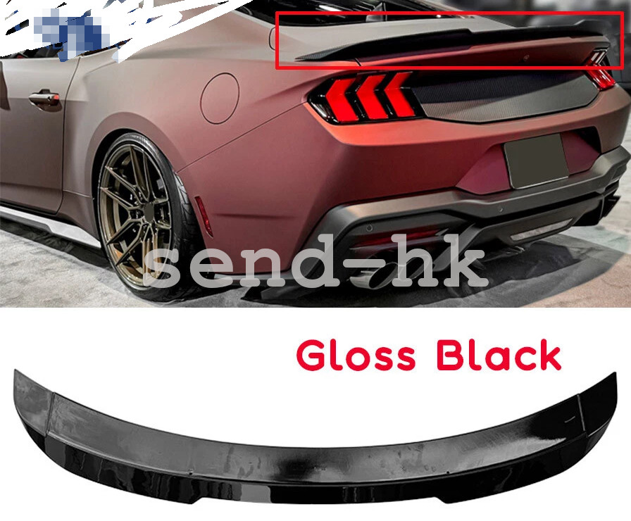 New Glossy Black Fit for Mustang 2024 2025 Rear Spoiler Original Factory Style
