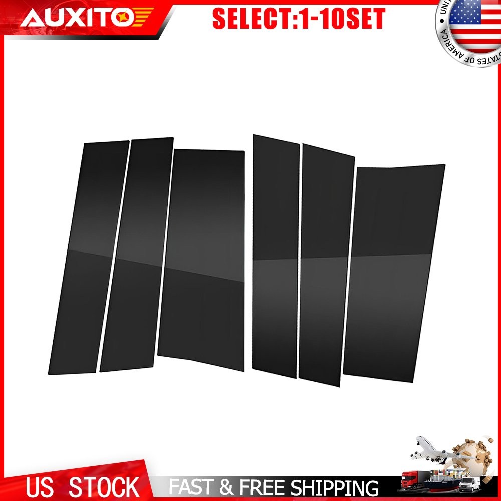 Glossy Black Pillar Posts Door Cover Trim Kits For Honda Odyssey 2011-2017 6-60X