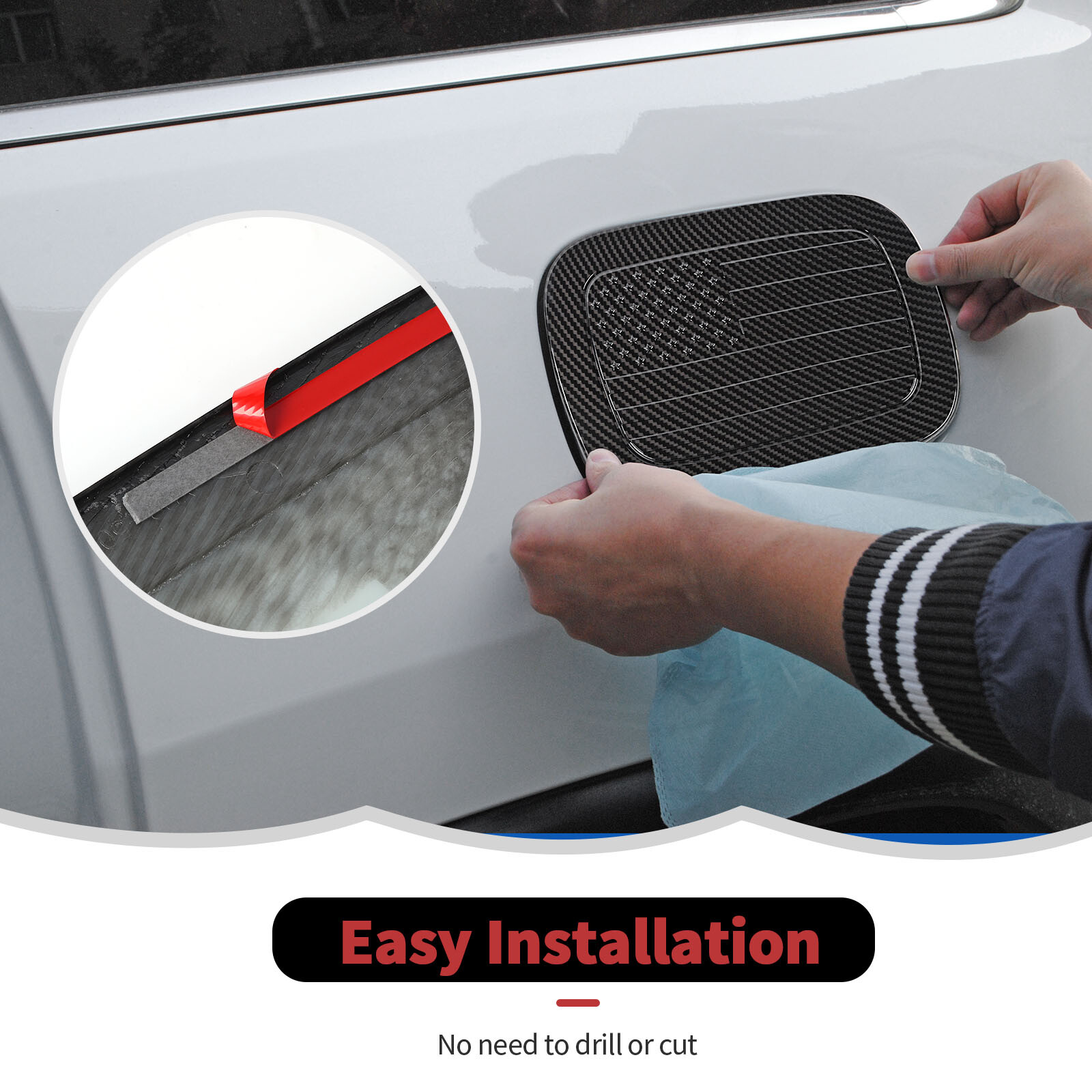 ✅Car Gas Cap Fuel Filler Door Gas Tank Door Cover For Jeep Grand Cherokee 11-20