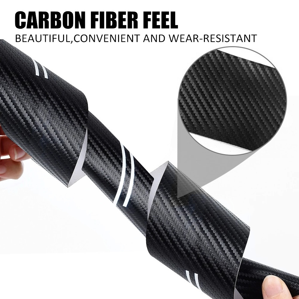 4pcs For Chevy Suburban 1500 Carbon Fiber Red Car Door Scuff Sill Cover Step