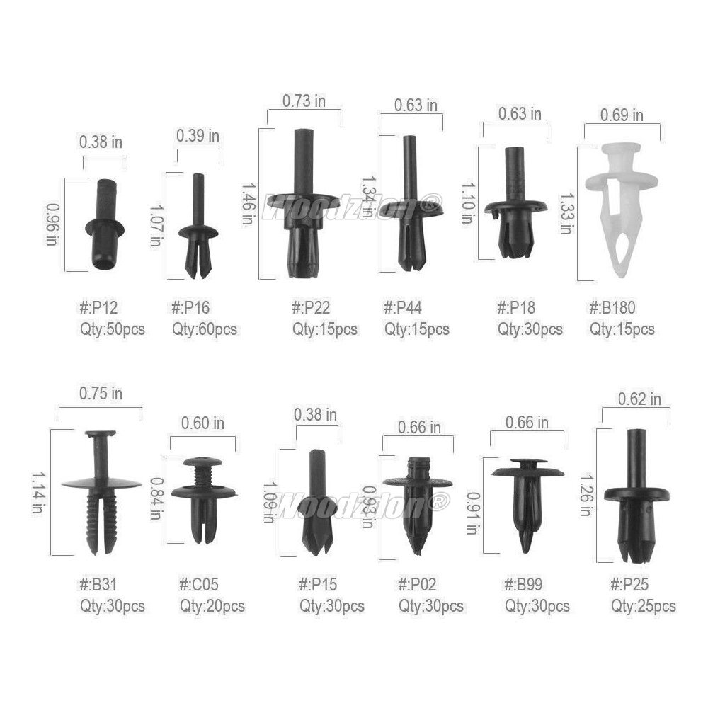 350 Push Clips Pilers Puller Interior Trim Fender Liner Expanding Rivet For BMW