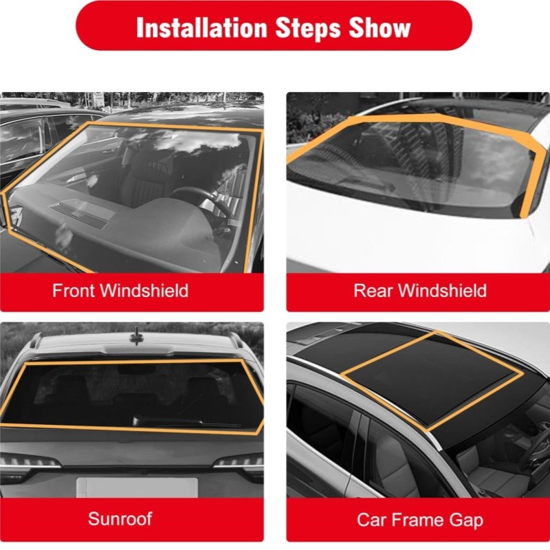5M Rubber Seal Strip Car Roof Windshield Weather Seal Rubber Trim Molding Cover