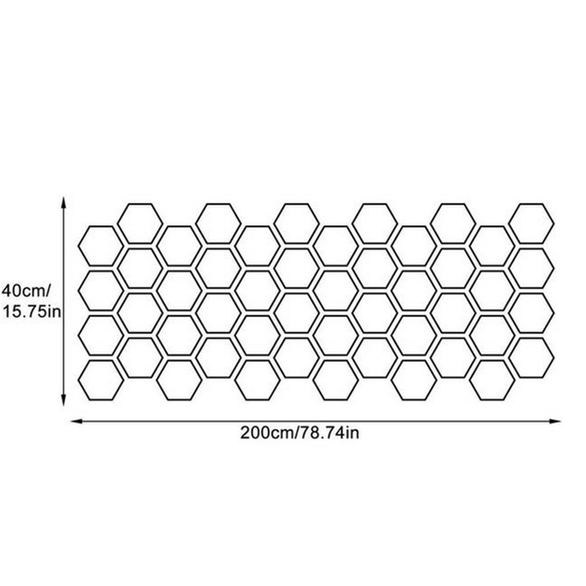 Car Accessories Body Waist Line Sticker Honeycomb Graphic Decor Hexagon Decal
