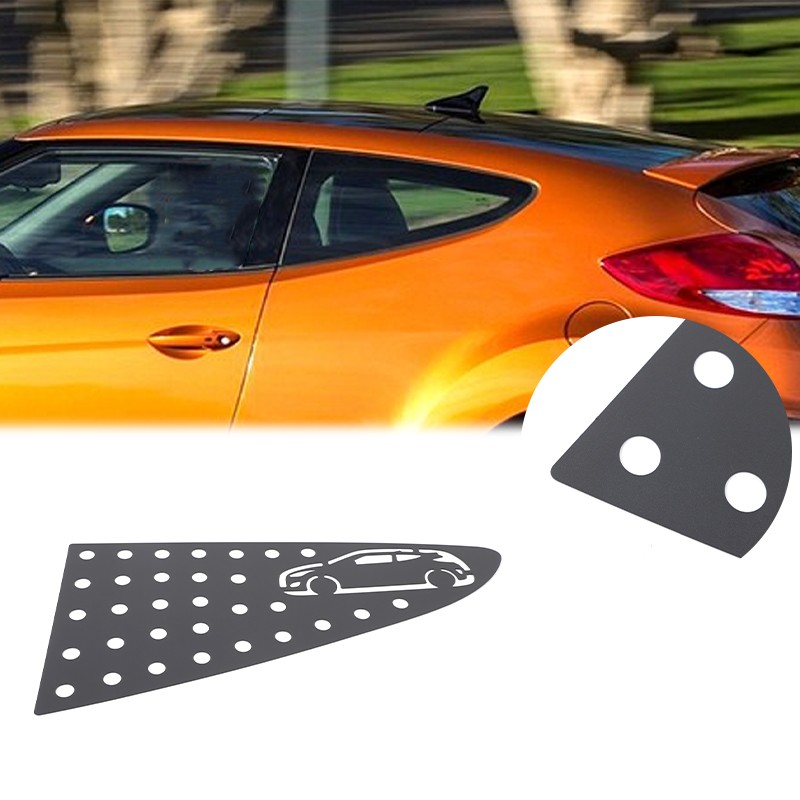 Rear Triangle Window Honeycomb Panel Trim For Hyundai Veloster FS 2012-2017