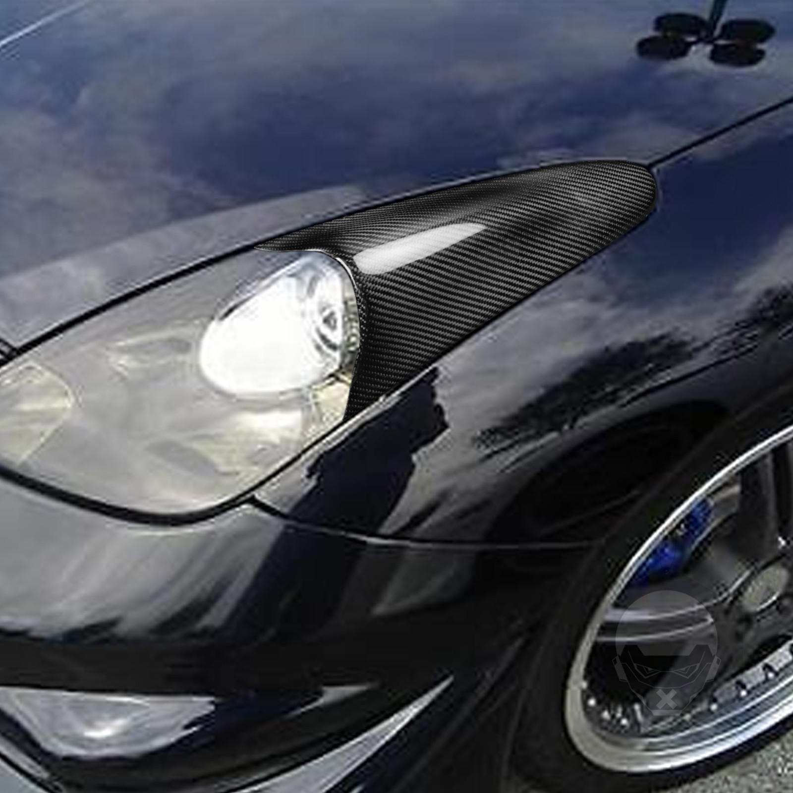 Real Dry Carbon Fiber Front Headlight Eyebrow Cover Trim For Toyota Celica 00-05