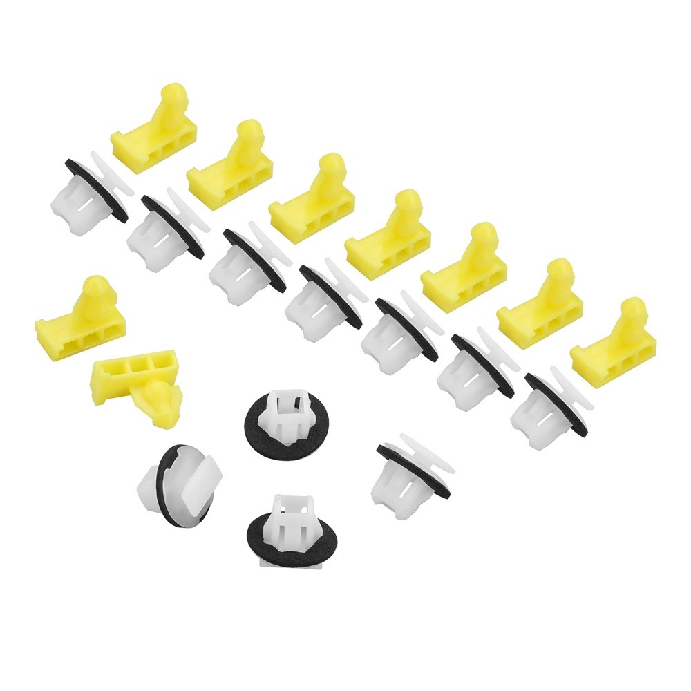 10Pcs D452 White Clips w Washers + 10PCS Z29 Yellow Clips for Nissan Juke models