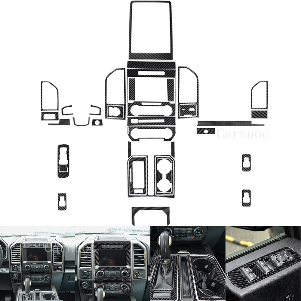 37pcs For Ford F-150 Carbon Fiber Full Kits Interior Trim Set