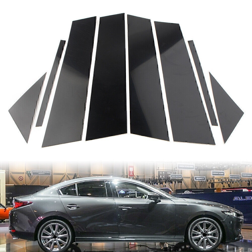 Pillar Posts Door Trim (8pcs/Set) FIT FOR Mazda 3 Sedan 2019-2021 Glossy Black