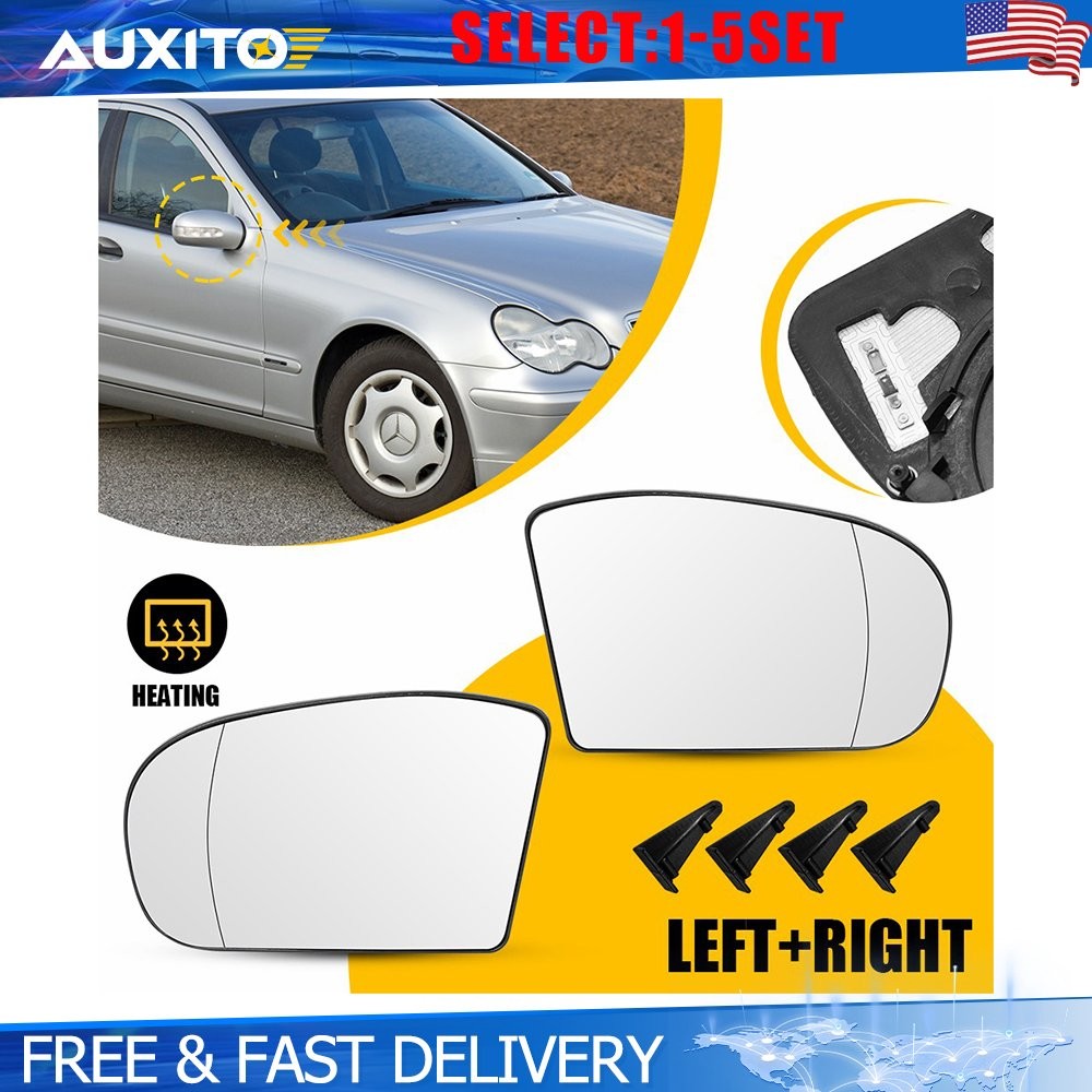Right Left Mirror Glass Heated Fit Mercedes-Benz E-class W211 C-class W203 2-10X