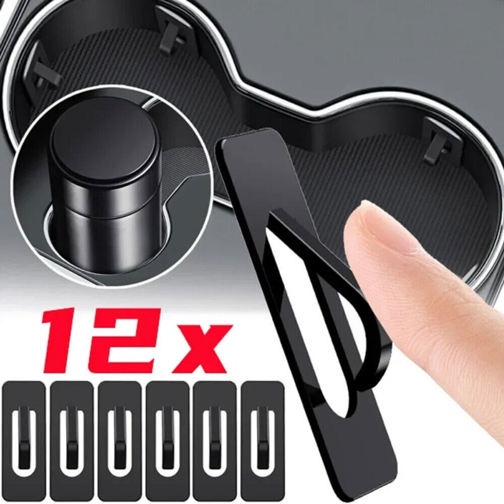 12x Car Cup Holder Insert Limiter Slot Anti Shake Fixed Bottle Fixing Clip Black