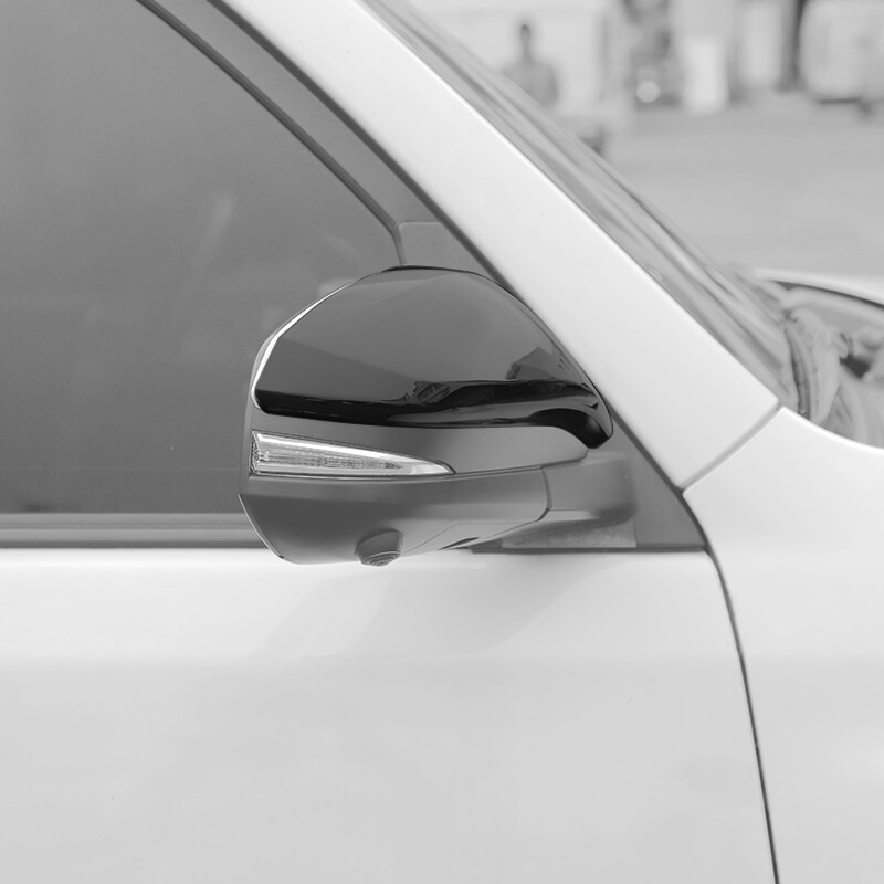 For 17+ 4Runner Shiny Black Door Handles Rearview Mirror Cover Trim Accessories
