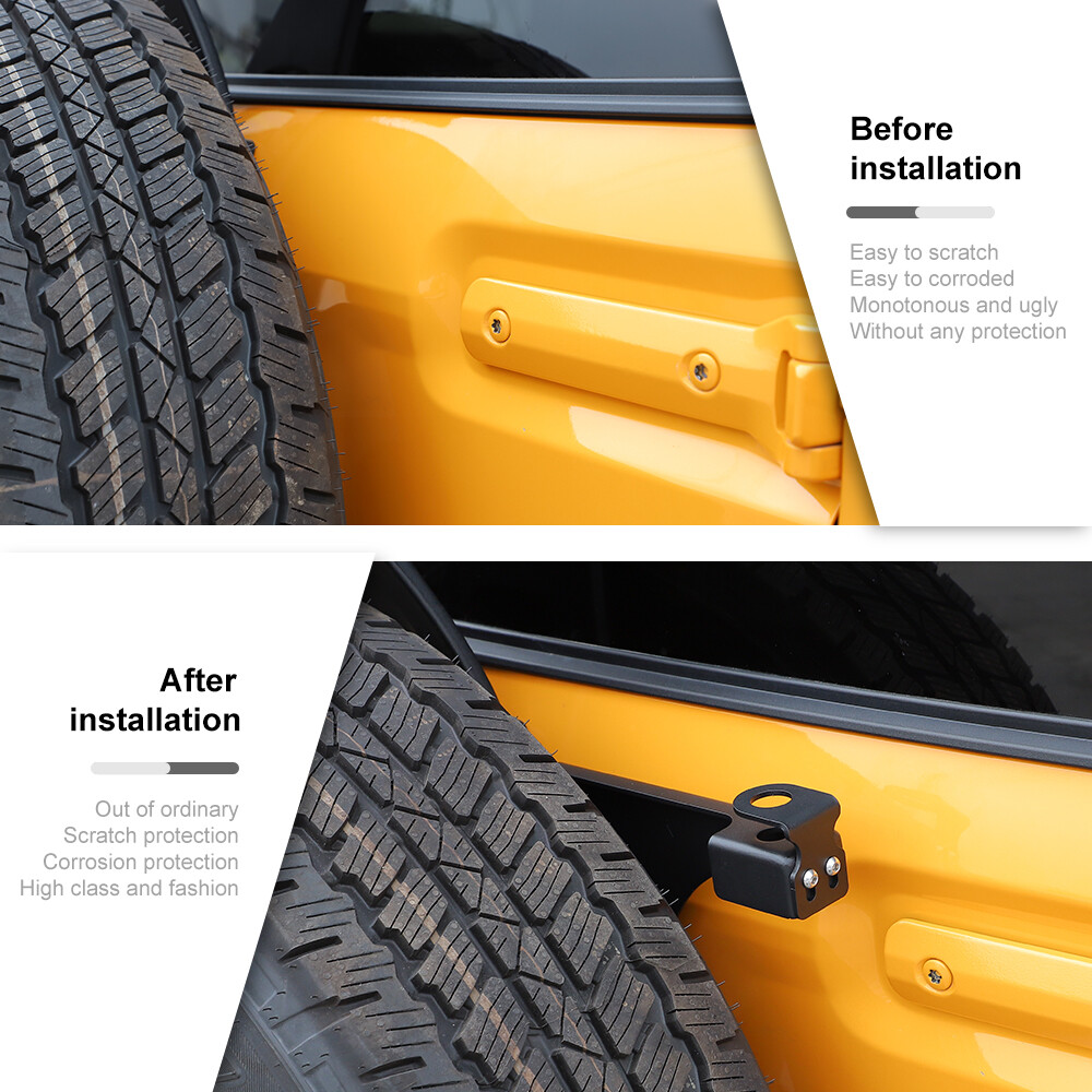 Rear Tailgate Trunk Antenna Holder Bracket Mount For Ford Bronco 2021-2023 Black