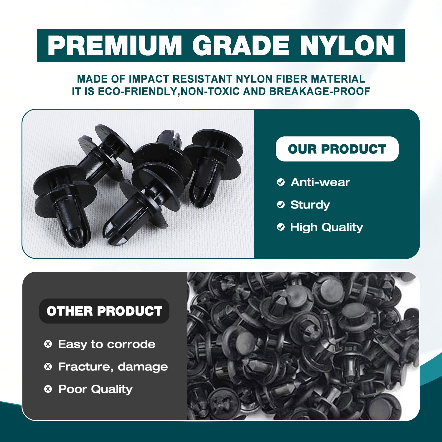 100 PCS Front Bumper Push Retainer For Kia HYUNDAI GENESIS Part #: 86595-2T500