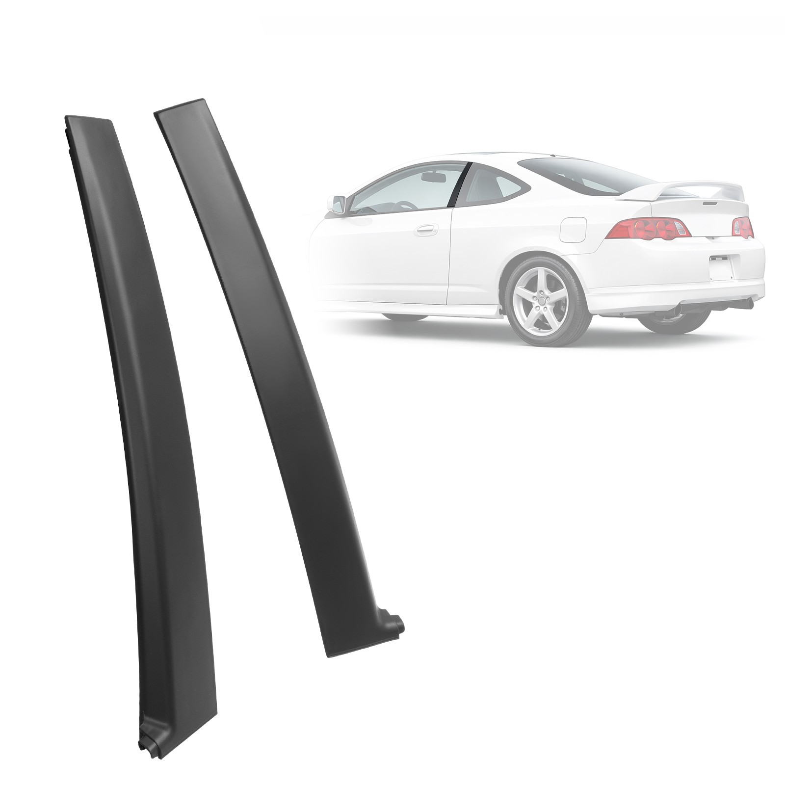 Pair Outer B-Pillar Molding Trim For 2002-2006 Acura RSX Left & Right