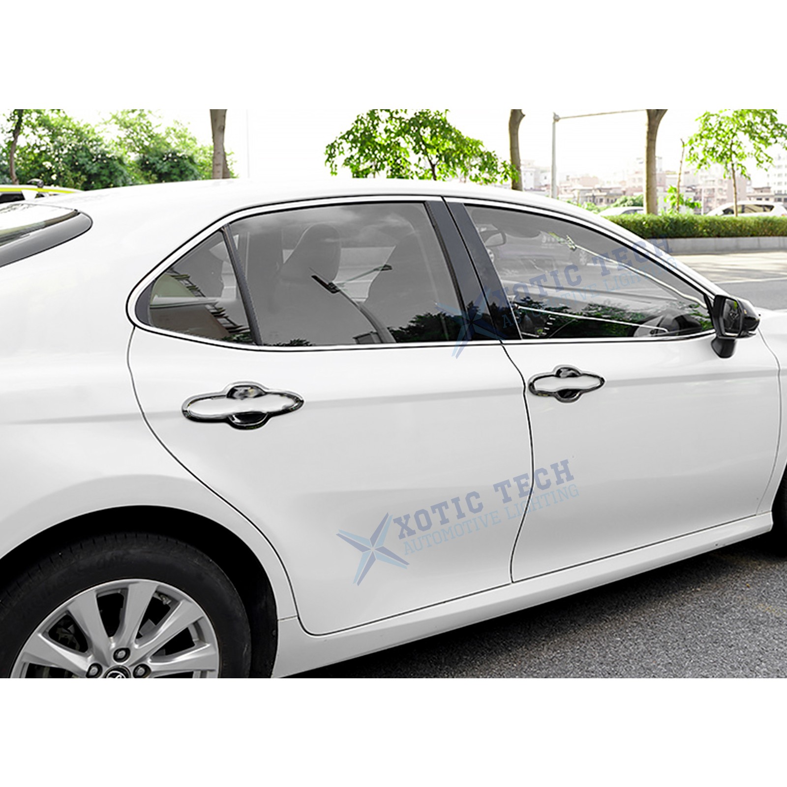 Glossy Black Door Handle Bowl Cover Moulding Decor For Toyota Camry 2018-2024