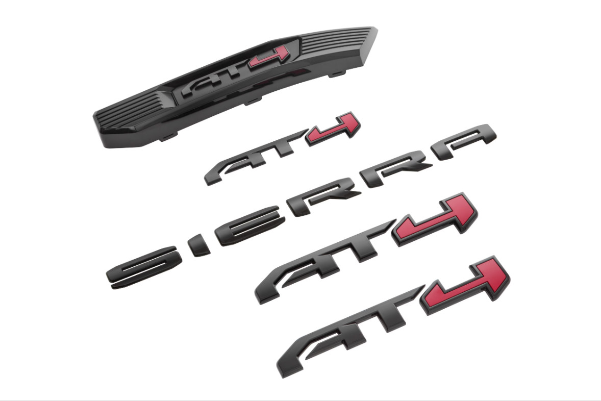 2023-2024 GMC Sierra AT4 Emblems in Black GM OEM NEW 86532078